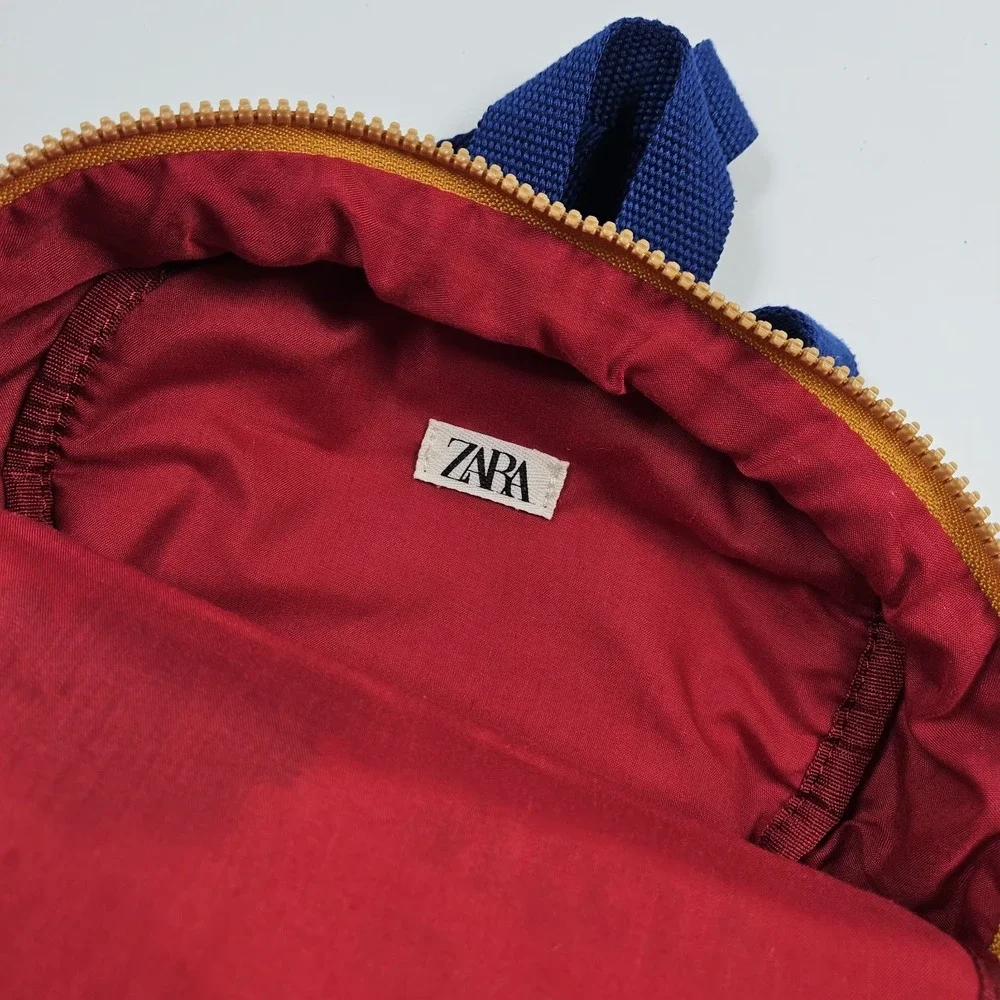 Zara Childrens Kids Book Flap Mini Backpack Colorblock Weather Bag‎ NEW
